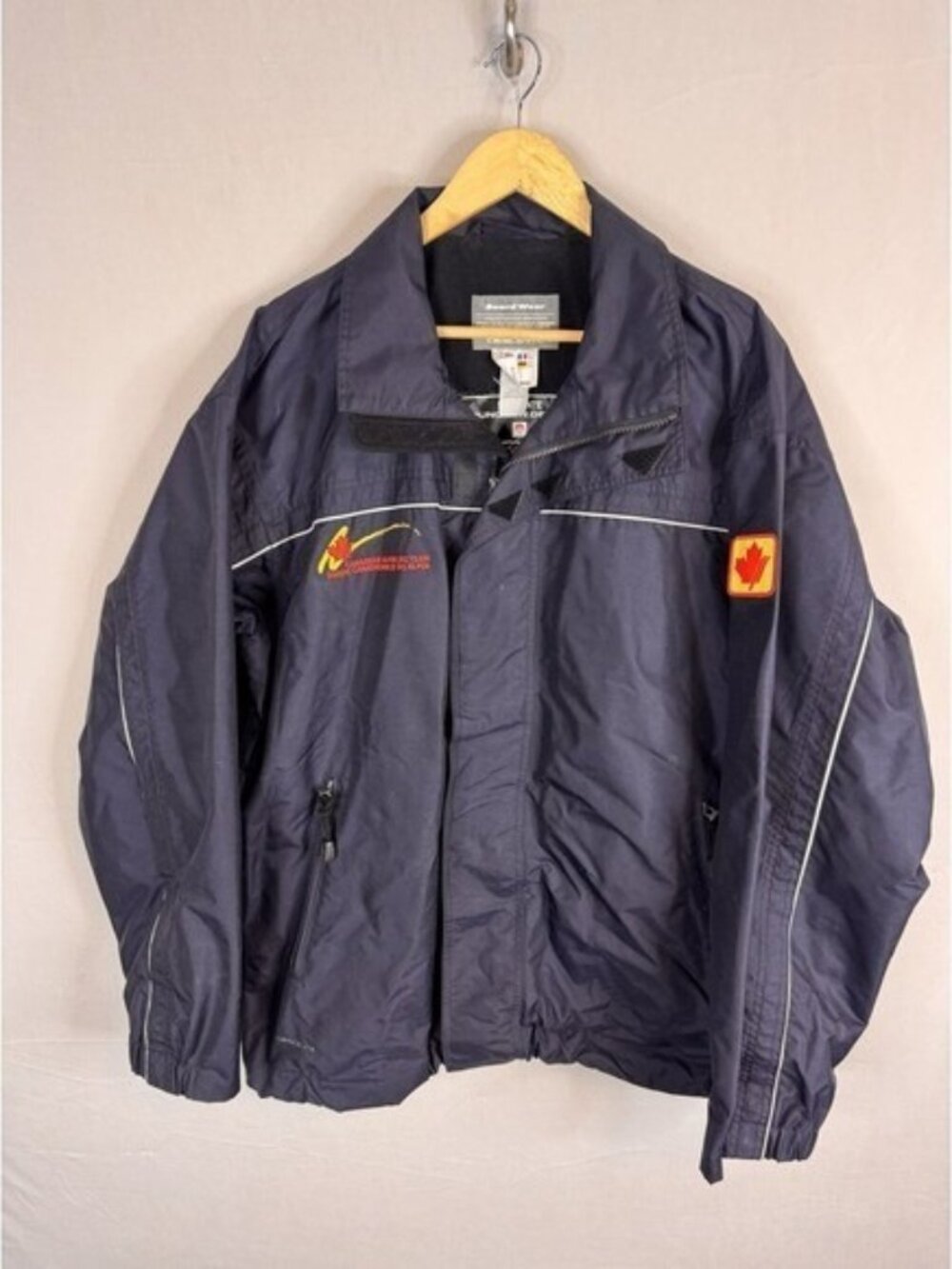 Descente Canadian Alpine Ski Team Board Wear Jacket Navy Blue Mens Large